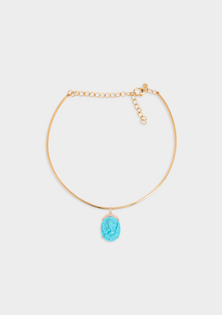 Natural Turquoise Ganesha Pendant