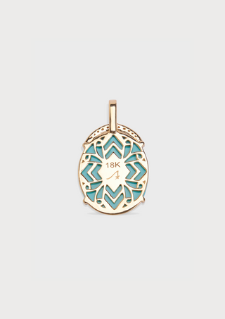 Natural Turquoise Ganesha Pendant