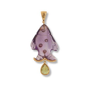 Amethyst Machli Pendant