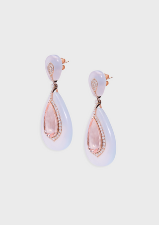 Moonshine Morganite Ear Pendants