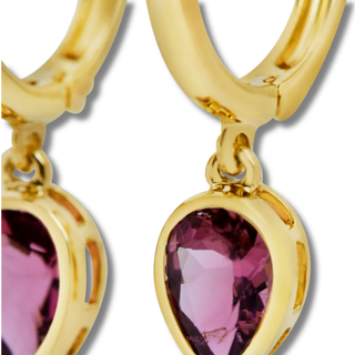 Pink Tourmaline Drop Dainty Balis