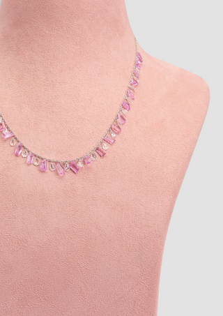 Delicate Sapphire and Diamond Necklace