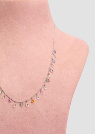 Delicate Sapphire and Diamond Necklace