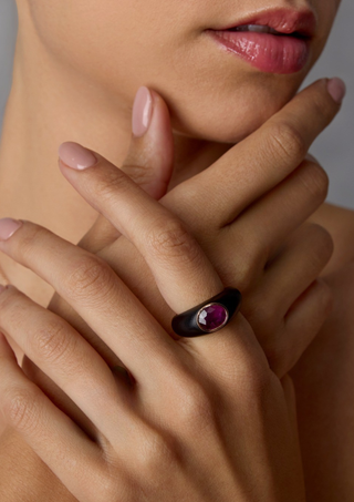 Ebony Rubellite Ring