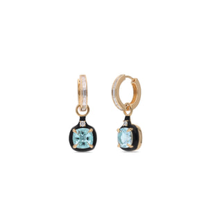 Aquamarine Cushion Cut Earrings