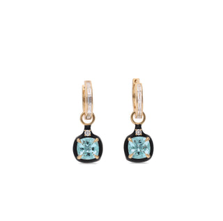 Aquamarine Cushion Cut Earrings