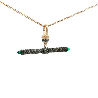 T Bar Charm (Green Onyx)